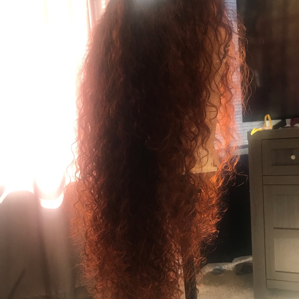 Human hair wig copper/ginger 26”